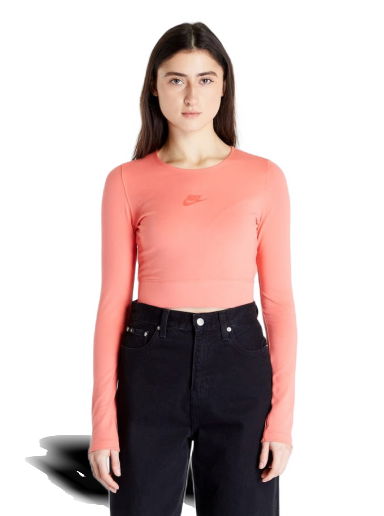 Crop Top Nike Sportswear Long-Sleeve Crop Top Ružová | DZ4608-814