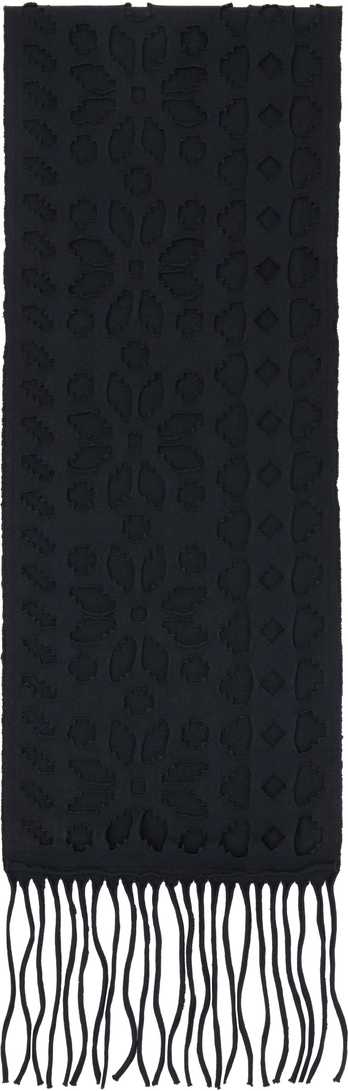 Šál OUR LEGACY Our Legacy Tore Fringed Scarf Čierna | A4258TC, 0