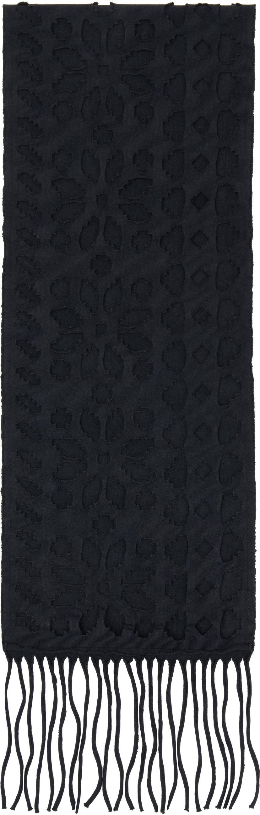 Šál OUR LEGACY Our Legacy Tore Fringed Scarf Čierna | A4258TC