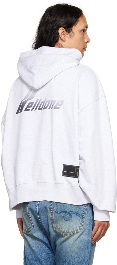 Mikina We11done We11done Lettering Symbol Hoodie Šedá | WD-TH3-22-840-U-GY, 2