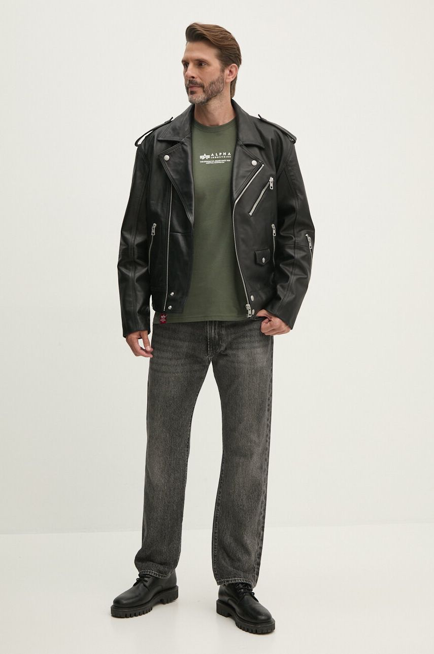Tričko Alpha Industries T-Shirt With Print Zelené | 108501.142, 1