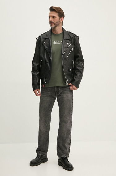 Tričko Alpha Industries T-Shirt With Print Zelené | 108501.142, 1