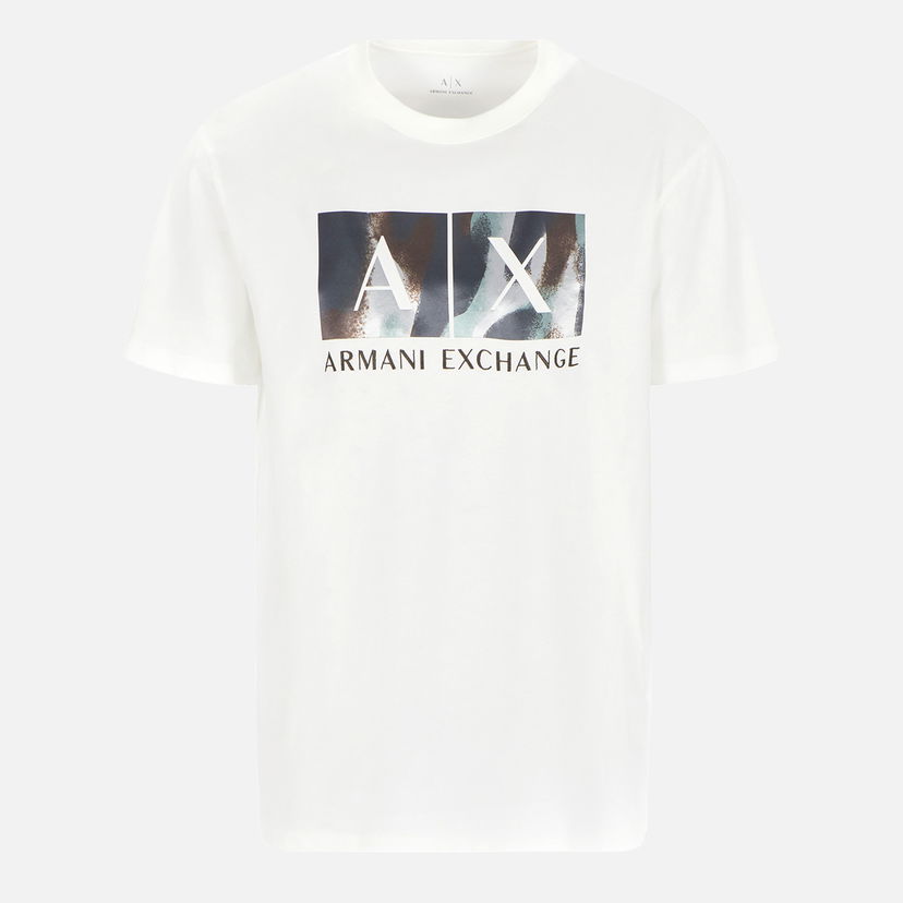 Tričko Armani Exchange Graphic Logo T-Shirt Biela | 6DZTHF-ZJH4Z-1116