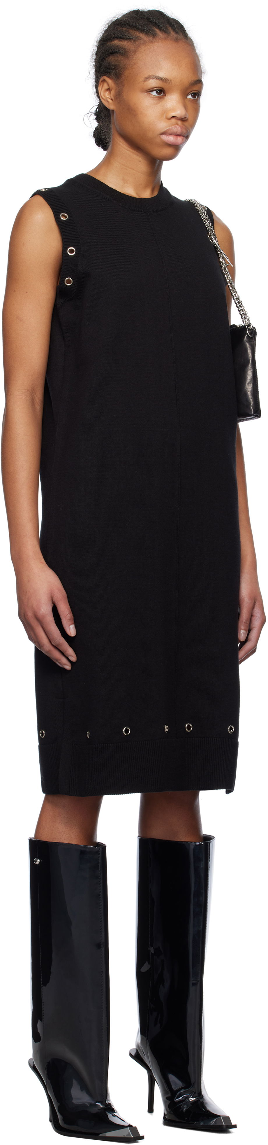 Šaty We11done We11done Eyelet Knit Mini Dress Čierna | WD-KD0-25-660-W-BK, 1