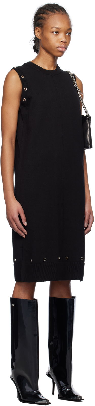 Šaty We11done We11done Eyelet Knit Mini Dress Čierna | WD-KD0-25-660-W-BK, 1