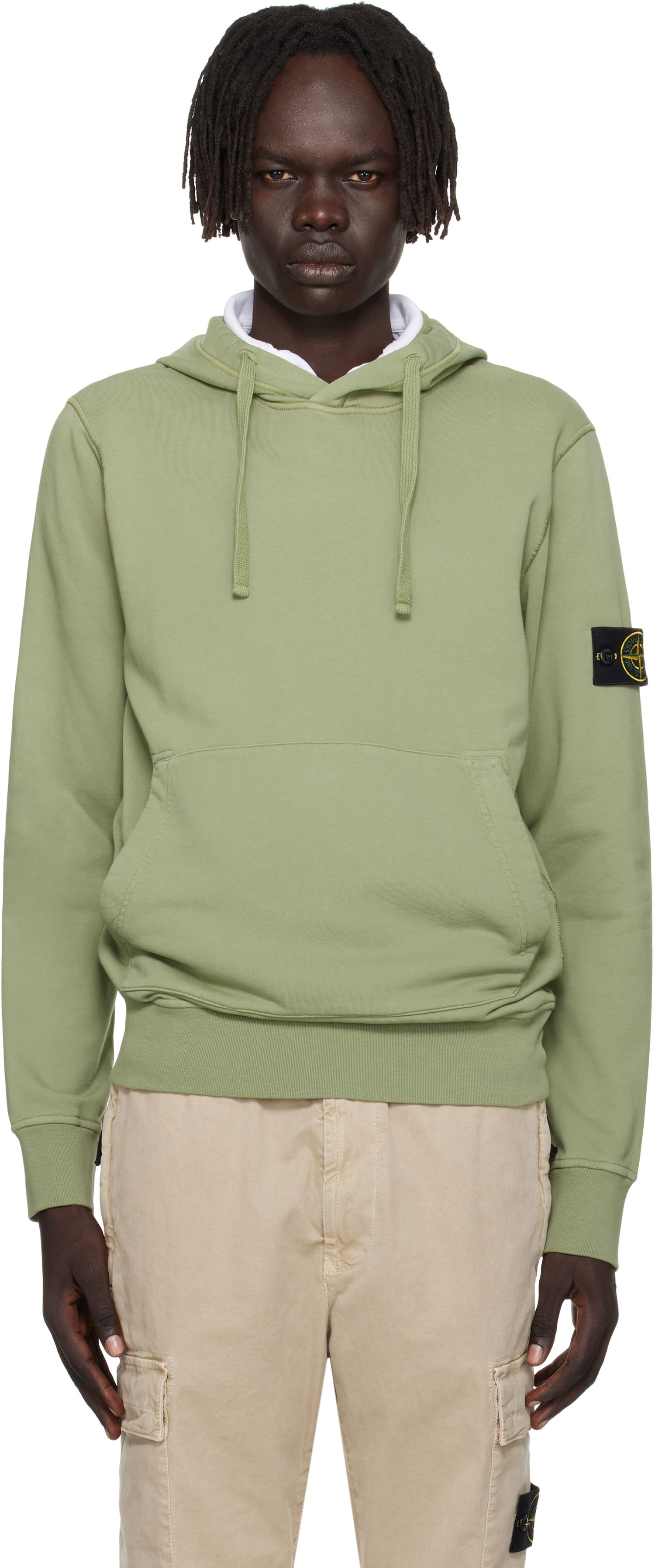 Mikina Stone Island Stone Island Organic Cotton Fleece Hoodie Zelené | K2S15 6100062 S0051, 0