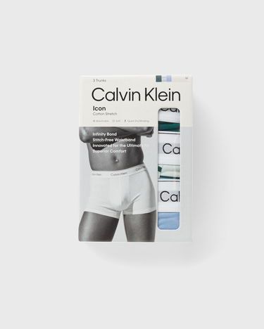 Boxerky CALVIN KLEIN Calvin Klein Icon Cotton Stretch Trunks (3-Pack) Zelené | LV00NB43920AC, 2