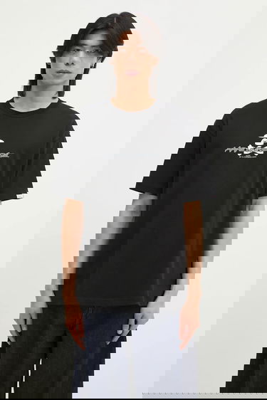 Tričko AAPE by A Bathing Ape Printed T-shirt Moon Face Logo Čierna | AAPTEM1564XXN, 0