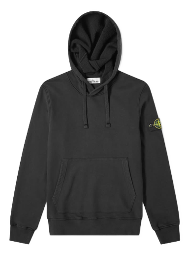 Mikina Stone Island Garment Dyed Popover Hoodie Čierna | 731564120-V0029