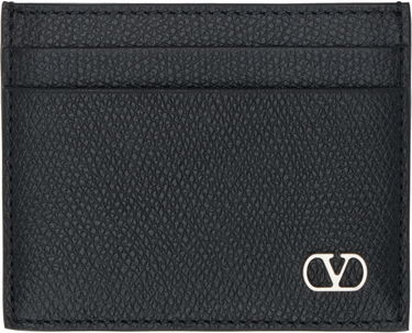 Peňaženka Valentino Grainy Leather Card Holder Čierna | 6Y2P0V09UAG, 0