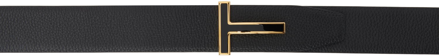 Opasok Tom Ford TOM FORD Grain Leather T Belt Čierna | TB247-LCL237G, 0