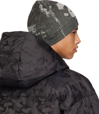 Kulicha BAPE A Bathing Ape Ape Head Knit Beanie Šedá | 001HTK801010M, 2