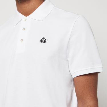 Polo tričko Moose Knuckles Moose Knuckles Cotton-Piqué Polo Shirt Biela | M12MT712-160, 2