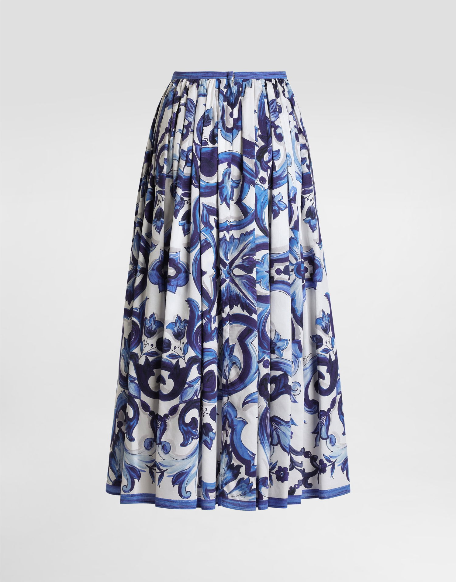 Sukňa Dolce & Gabbana Majolica-print Long Cotton Satin Skirt Rôznofarebný | I4O19WHS5T2HA3TN, 1