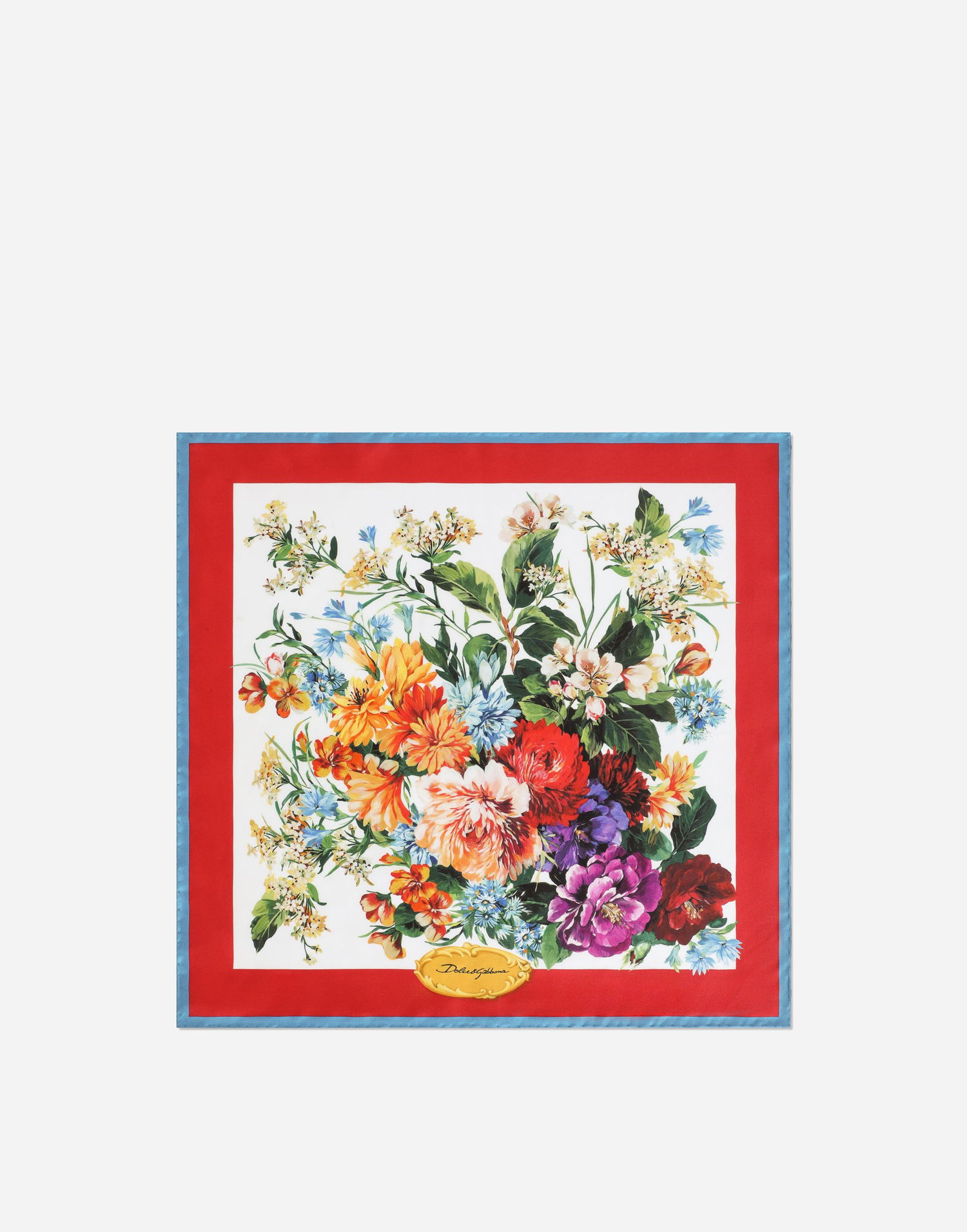 Šál Dolce & Gabbana Dolce & Gabbana 50x50 Silk Twill Floral Print Foulard Rôznofarebný | FN093RGDC7BHS5PC, 0