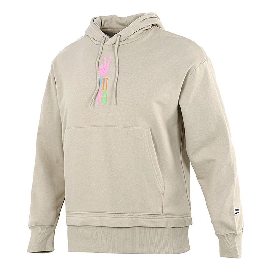 Mikina Puma PUMA Logo Hoodie Béžová | 533038-42, 0