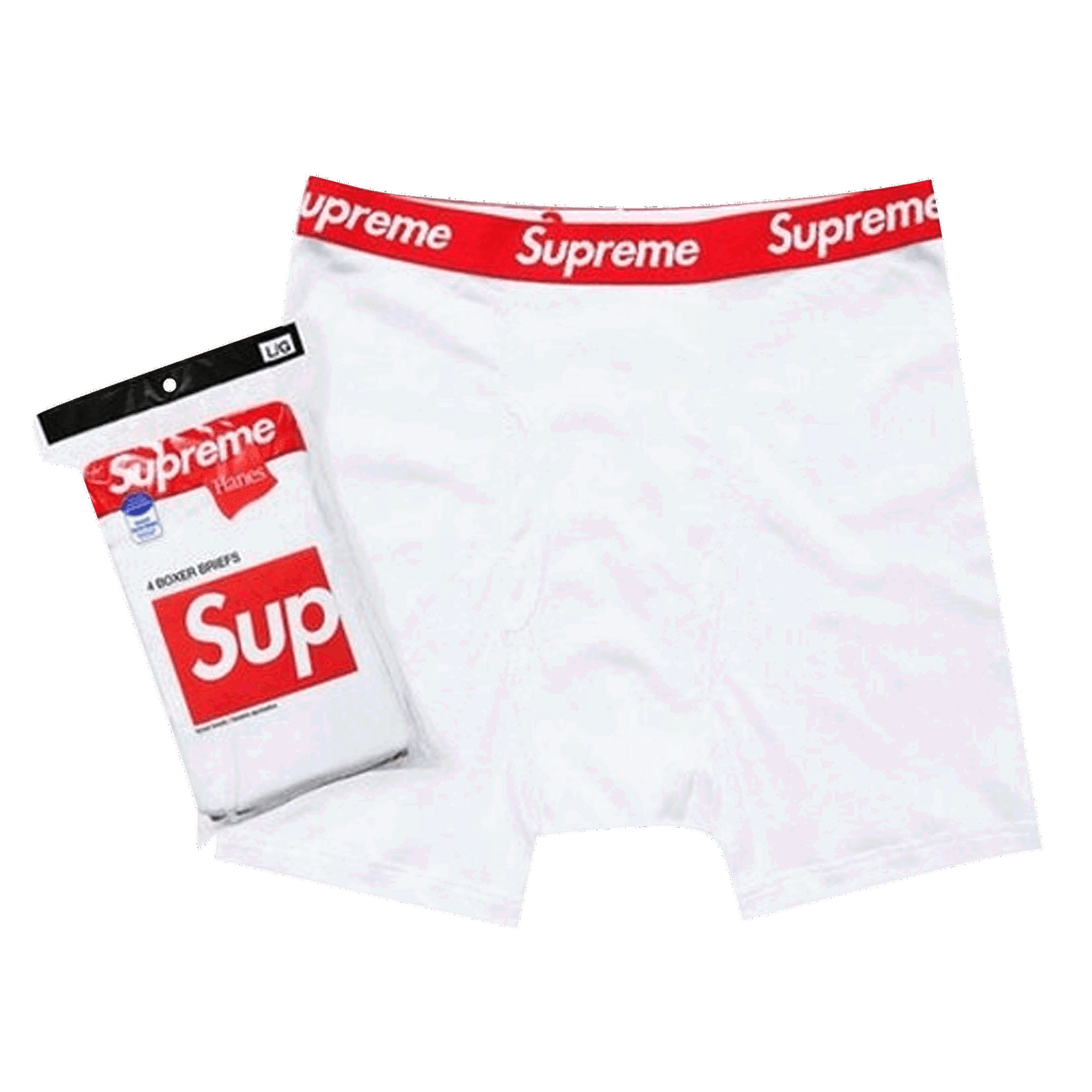 Boxerky Supreme Hanes x Supreme Boxer Briefs (4 Pack) Biela | 99HAA36 WHITE, 0