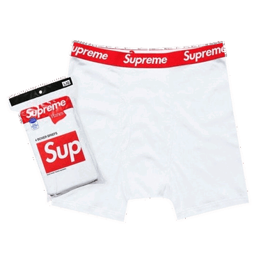 Boxerky Supreme Hanes x Supreme Boxer Briefs (4 Pack) Biela | 99HAA36 WHITE, 0