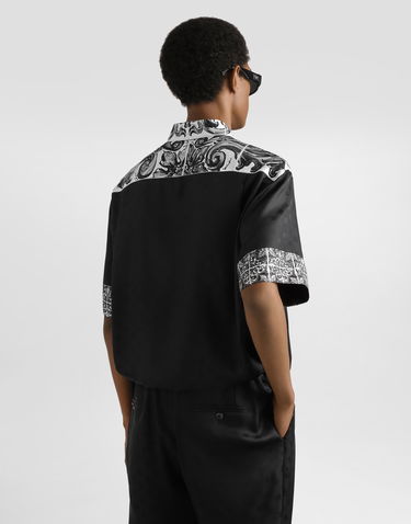 Košeľa Dolce & Gabbana Dolce & Gabbana Majolica-Print Silk Jacquard Shirt Čierna | G5LY2TGJ453HH5DQ, 2