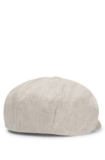 Šiltovka BOSS BECKHAM x BOSS Linen Baker Boy Cap Béžová | 50549127, 1