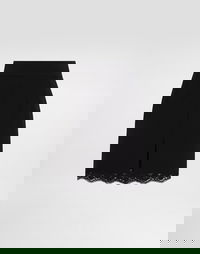 Dolce & Gabbana Double Crepe Wool Skirt with Lace Trim