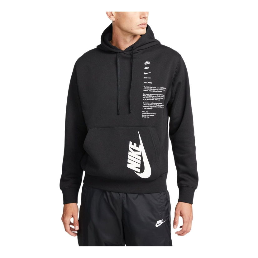 Mikina Nike Club Fleece Logo Hoodie Čierna | DQ5153-010