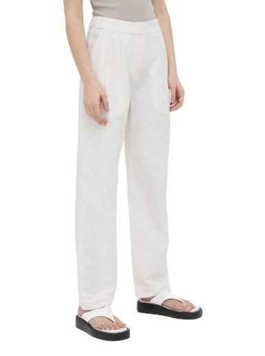 Nohavice Samsoe Samsoe Meme Trousers Biela | F23100168