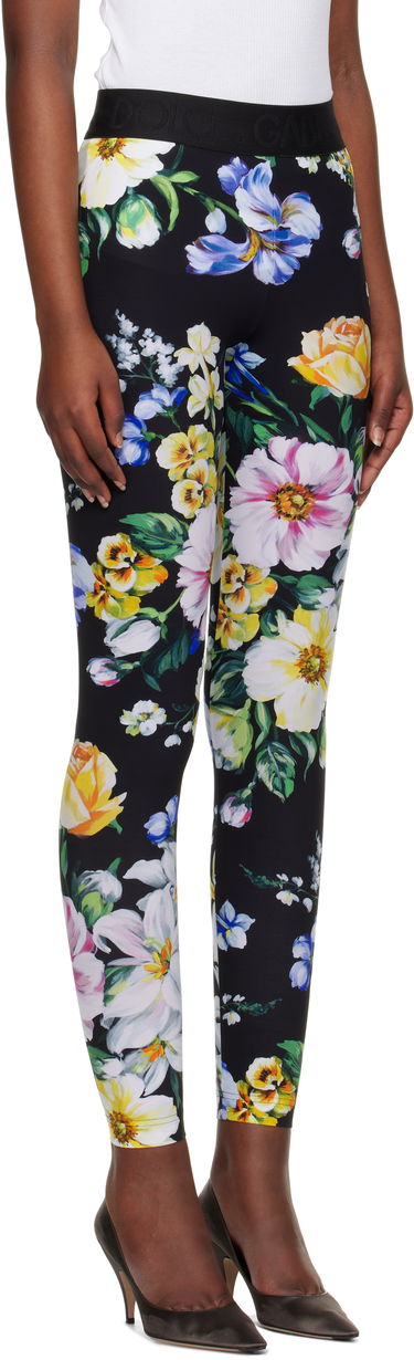Legíny Dolce & Gabbana Dolce&Gabbana Floral Print Leggings Čierna | FTB5TT FSG8L, 1