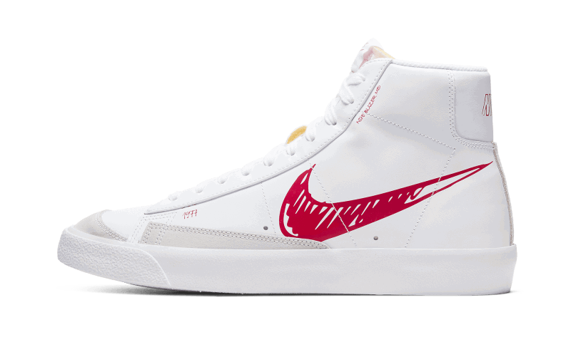 Tenisky a topánky Nike Blazer Mid 77 ''Sketch - Red'' Biela | CW7580-100, 0