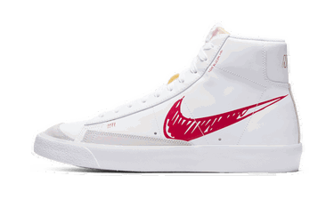 Tenisky a topánky Nike Blazer Mid 77 ''Sketch - Red'' Biela | CW7580-100, 0