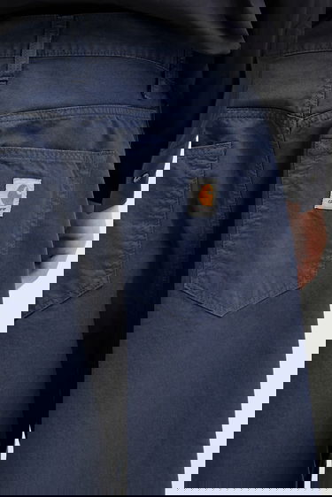 Nohavice Carhartt WIP Landon Wide Leg Cotton Pants Navy | I034806.2OTGD, 3