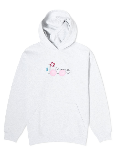 Mikina Dime Classic Senpai Hoodie Ash Biela | DIME23D1F11-ASH