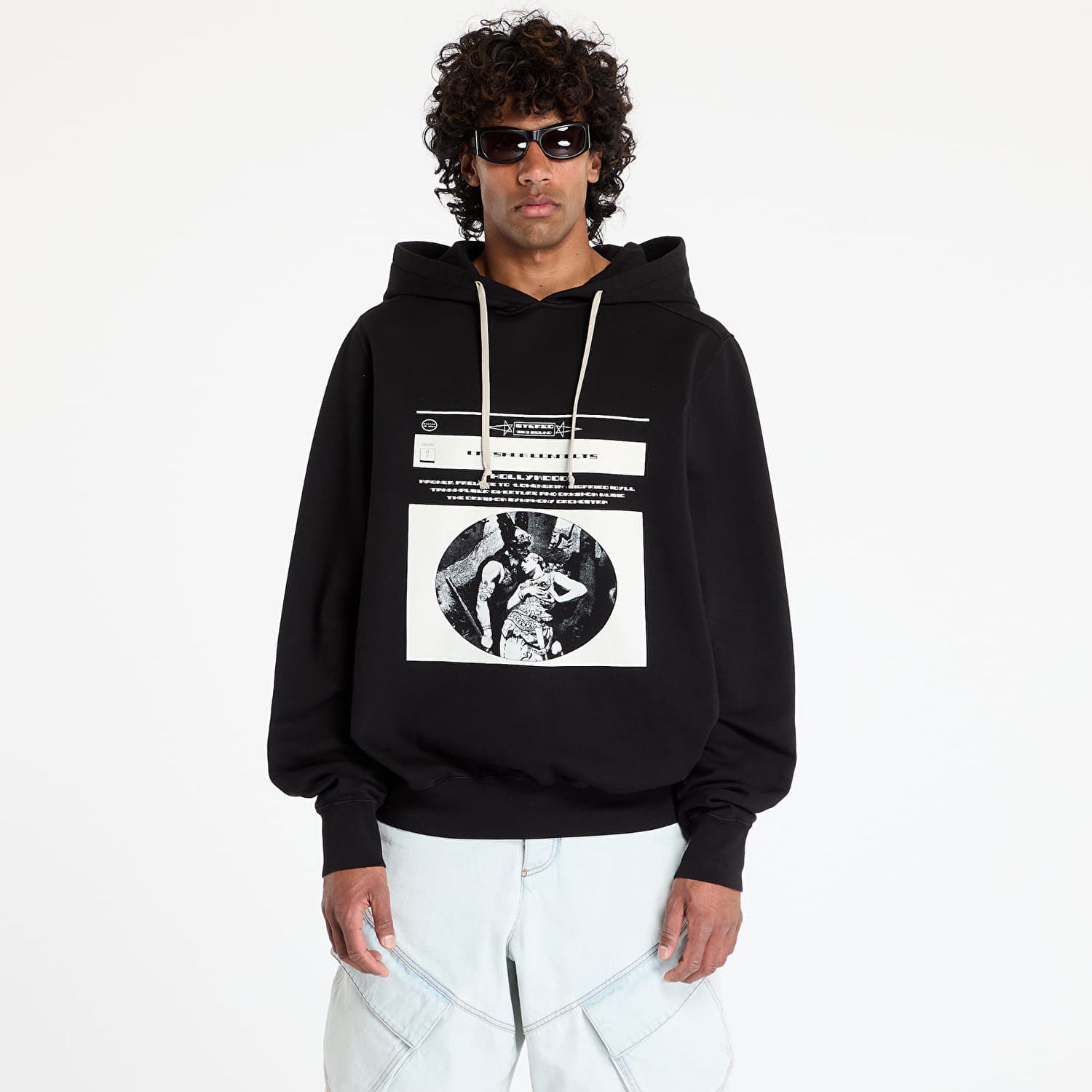 Mikina Rick Owens DRKSHDW Oversized Hoodie Čierna | DU01E3262 FEP1P 0911, 0