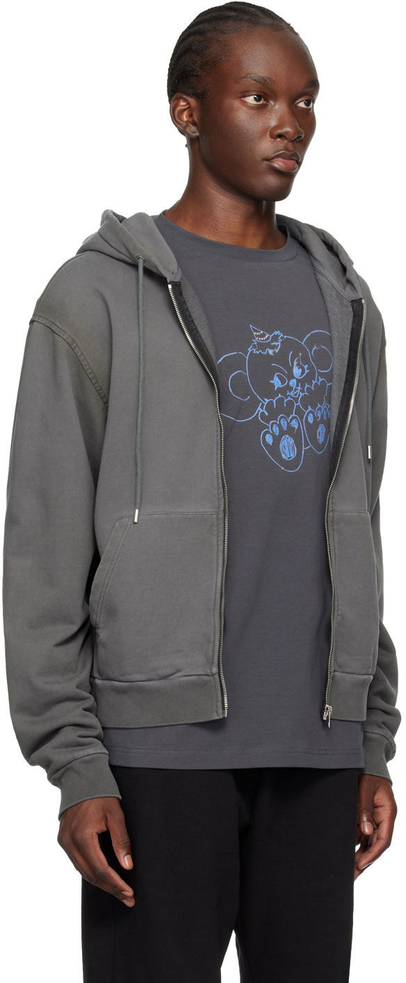 Mikina We11done Zip Hoodie Šedá | WD-TJ2-24-812-U-CH, 1