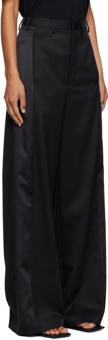 Nohavice Maison Margiela MM6 Maison Margiela Tailored Wool Wide-Leg Trousers Čierna | S52KA0541 S47848, 1
