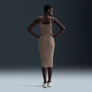 Šaty Nike NSW Knitted Ribbed Tank Dress Hnedá | HJ0710-233, 2