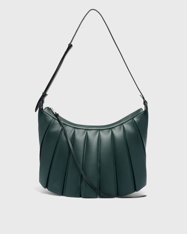 Kabelka Lacoste Pleated Leather Hobo Bag Zelené | NU5212DP-946, 1