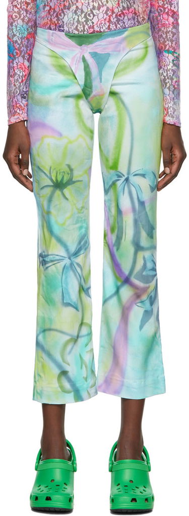 Nohavice Collina Strada Collina Strada Printed Cotton Cropped Trousers Rôznofarebný | XX6397 RECYCLED COTTON, 0