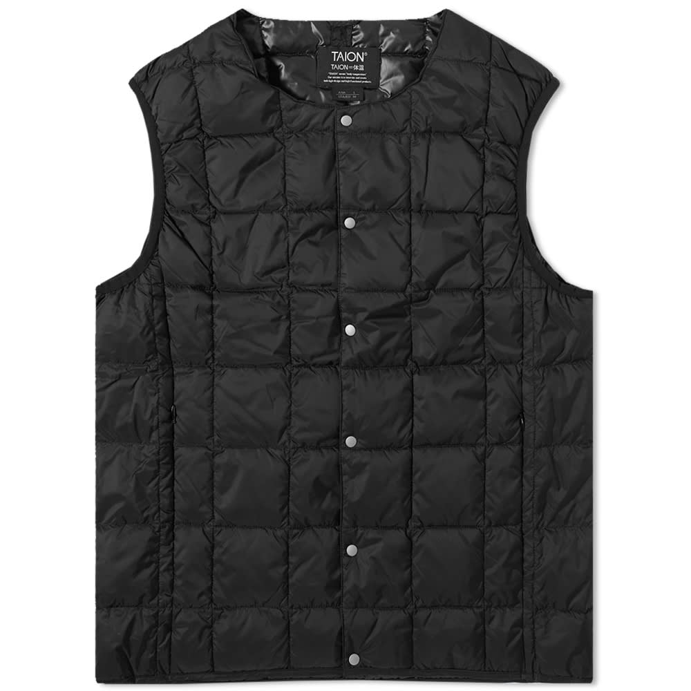 Vesta TAION Crew Neck Down Vest Čierna | TAION-004-BLK, 0