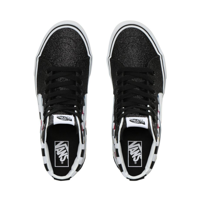 Tenisky a topánky Vans Sk8-Hi Glitter Checkerboard Čierna | VN0A4BV6V3P, 1
