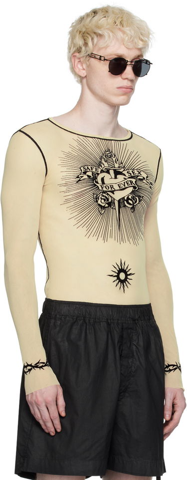 Body Jean Paul Gaultier Jean Paul Gaultier Long Sleeve Tattoo T-Shirt Béžová | 23/15-U-TO119IT001-63, 1