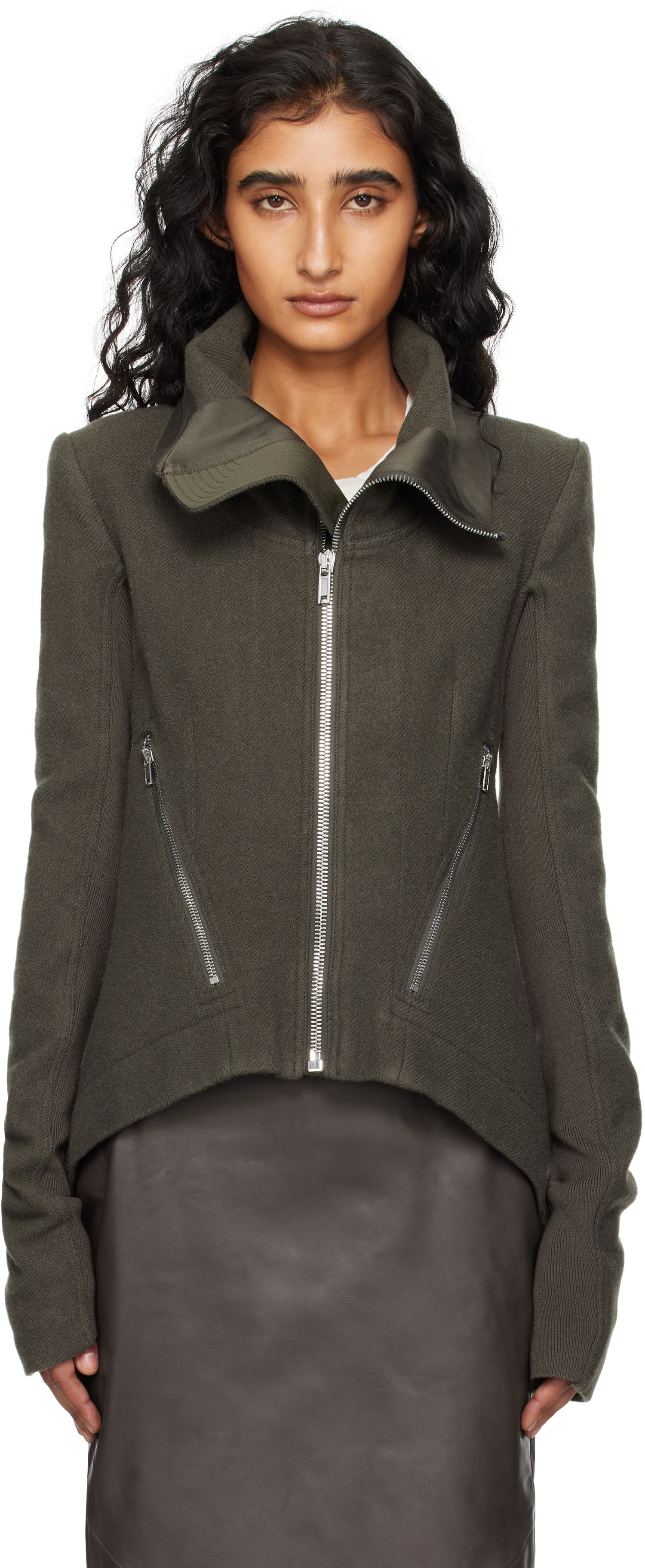 Bunda Rick Owens Rick Owens Naska Biker Jacket Zelené | RP02E4735 WBD, 0