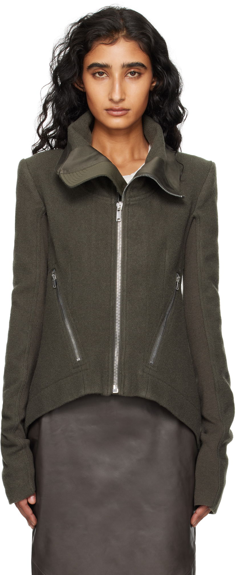 Bunda Rick Owens Rick Owens Naska Biker Jacket Zelené | RP02E4735 WBD