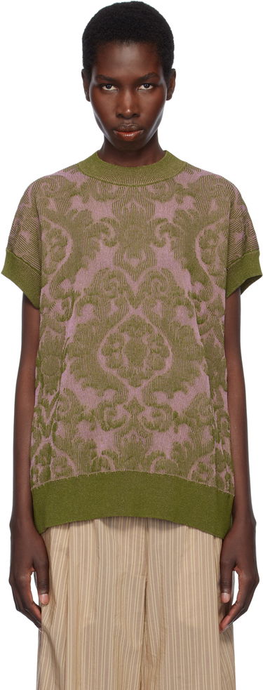 Sveter Dries Van Noten Dries Van Noten Jacquard Knit Top Zelené | 251-011227-1716, 0