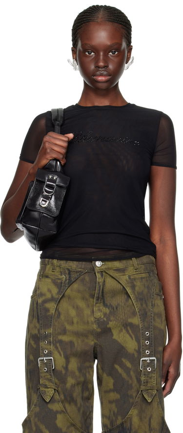 Cargo nohavice Blumarine Blumarine Crystal Cut T-Shirt Zelené | P422T055A, 0
