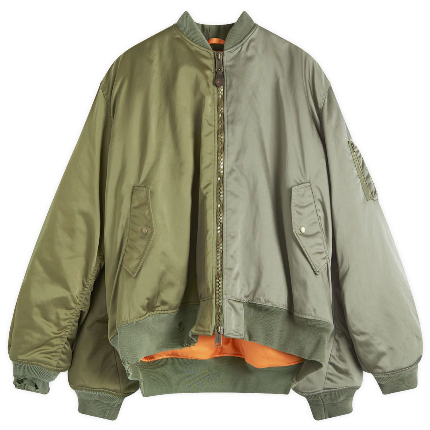 Bomber bunda Balenciaga Oversized Double Sleeve Bomber Jacket Zelené | 790763-TYD31-2805, 0