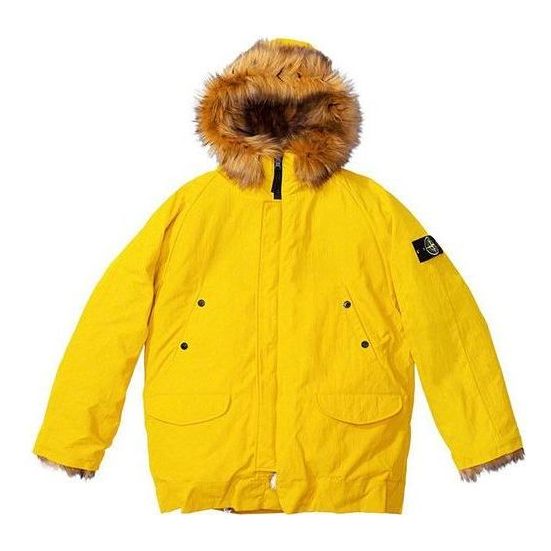 Parka Supreme Supreme x Stone Island Reversible Faux Fur Parka Žltá | SUP-SS22-720