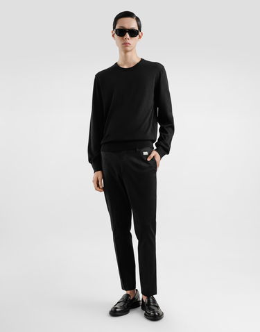Nohavice Dolce & Gabbana Dolce & Gabbana Tailored Cotton Pants Čierna | GW13ETFUFNVN0000, 1