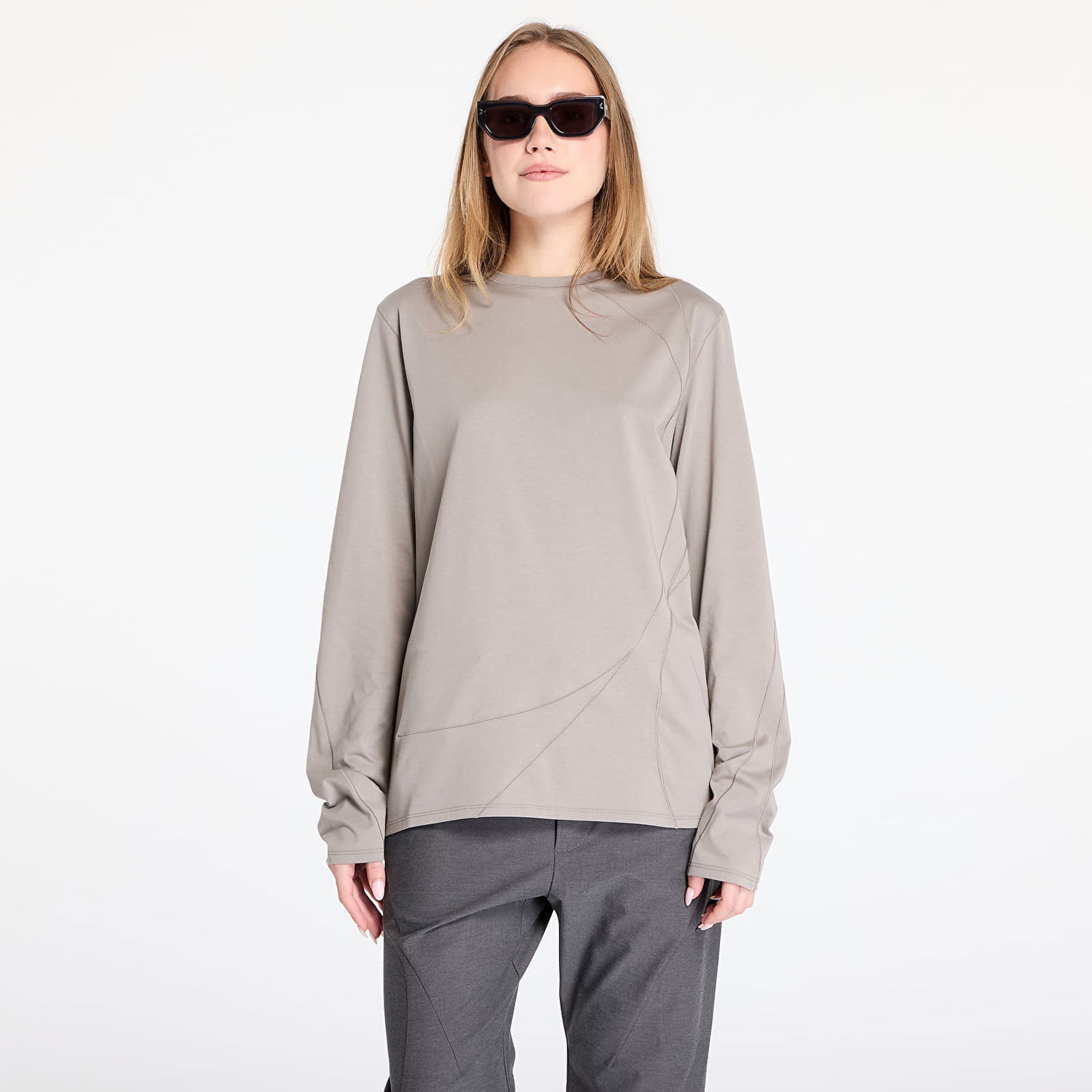 Tričko Post Archive Faction (PAF) 7.0 Long Sleeve Center T-Shirt Šedá | 70TLSCWG-GRY, 0