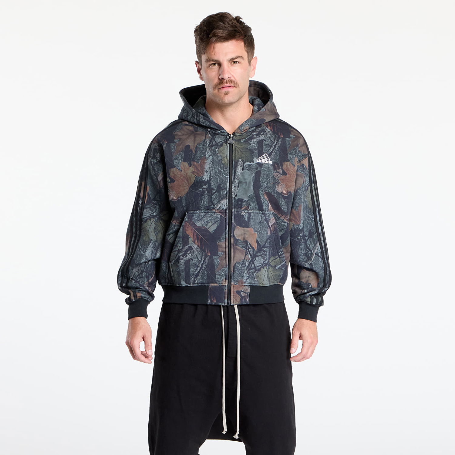 Mikina adidas Originals Camo Hooded Full-Zip Black Čierna | JY2775, 0
